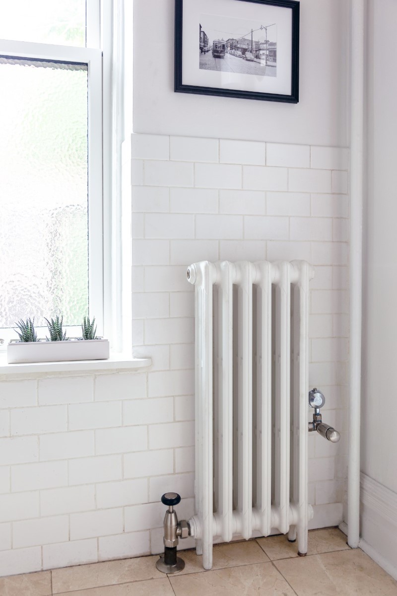 bespoke steam radiator with automatic temperature controls in Park Slope Brooklyn